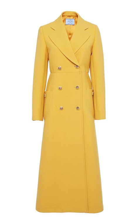 prada yellow wool coat|farfetch Prada coats.